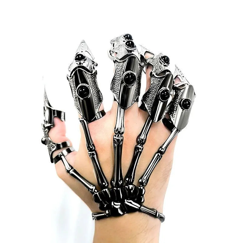 Necromantic Armor Skeleton Skeleton Bracelet and Finger Claws