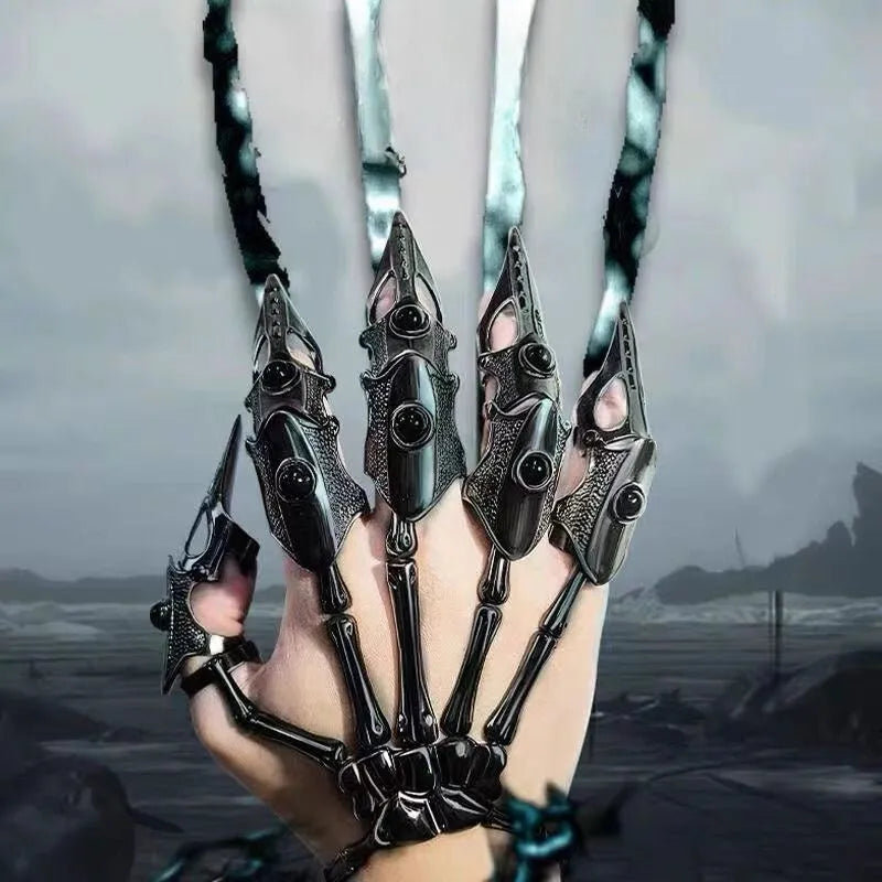 Necromantic Armor Skeleton Skeleton Bracelet and Finger Claws