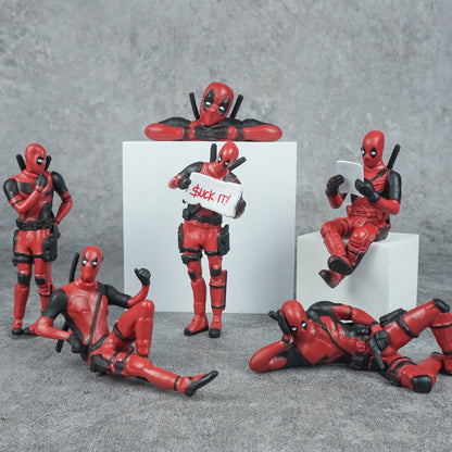 🔥Swinging Deadpool  + 🔥6 Deadpool Action Figures - Pack of 6
