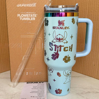 🔥40 OZ Stitch Insulated Cup 1200ML🥰 Straw Topper as Free Gift🎁