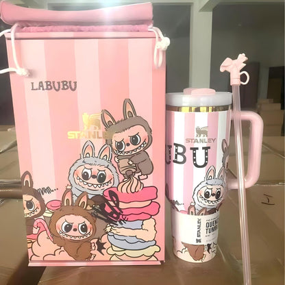 🔥  Labubu Stripe Insulated Cup 40 OZ ✈️Free Shipping