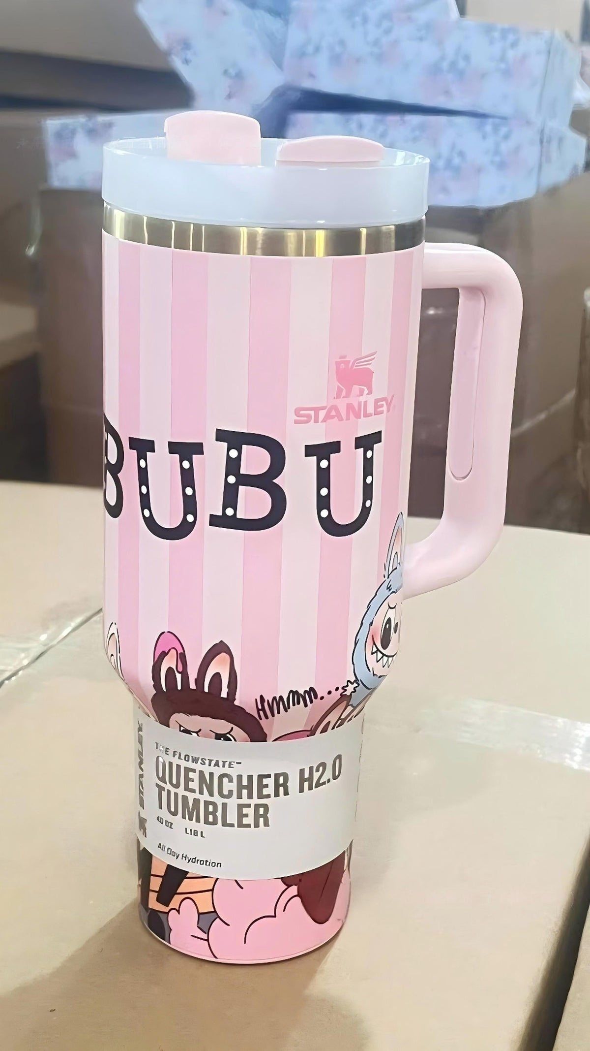 🔥  Labubu Stripe Insulated Cup 40 OZ ✈️Free Shipping