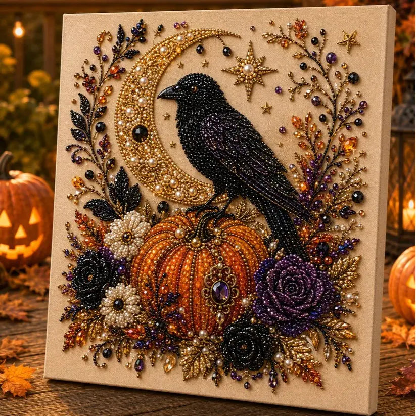 🔥Halloween Ghost Pearl Art DIY Kit – Spooky 3D Fall Décor