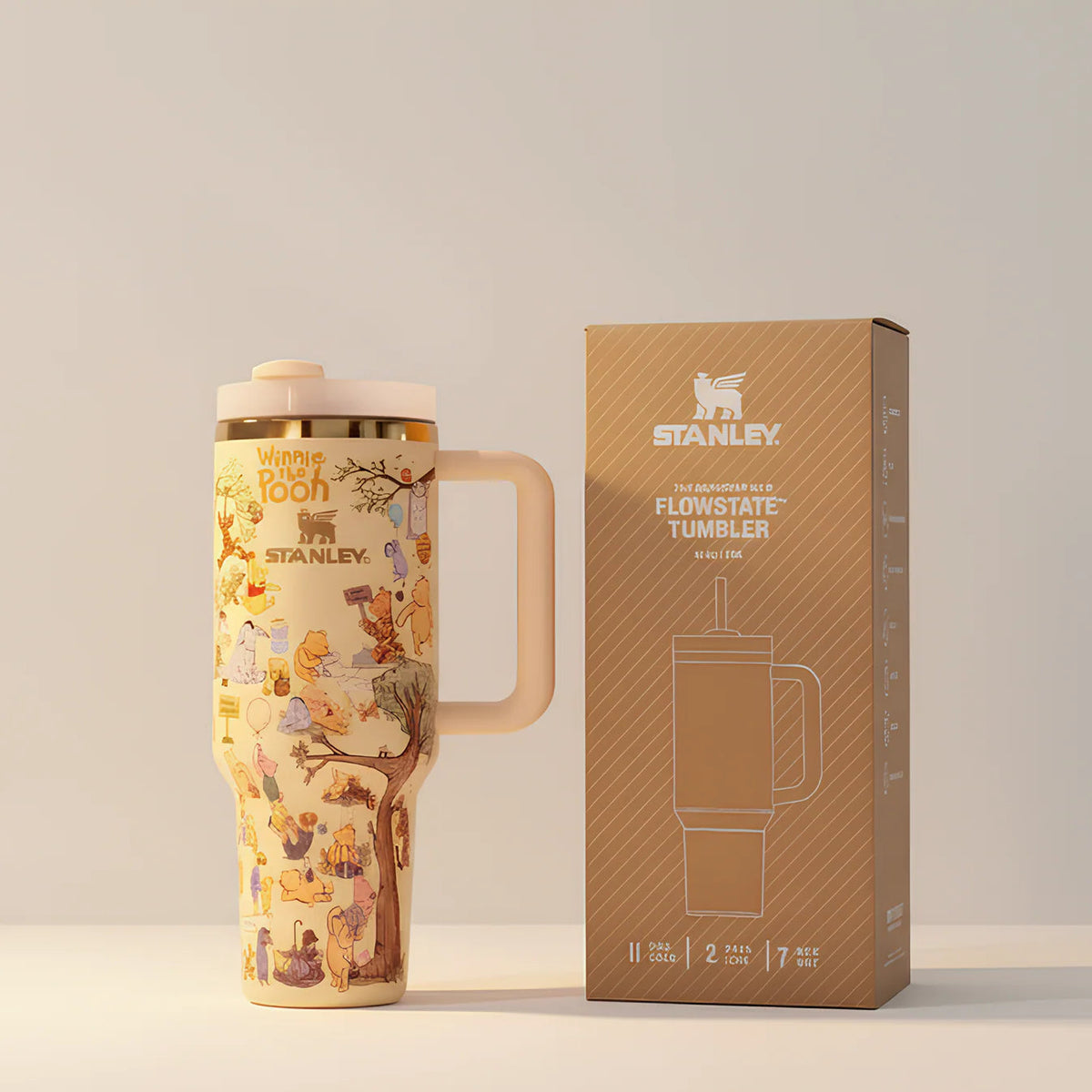 🔥Pooh Insulated Cup Gift Box 40OZ Include Straw and Topper🎁