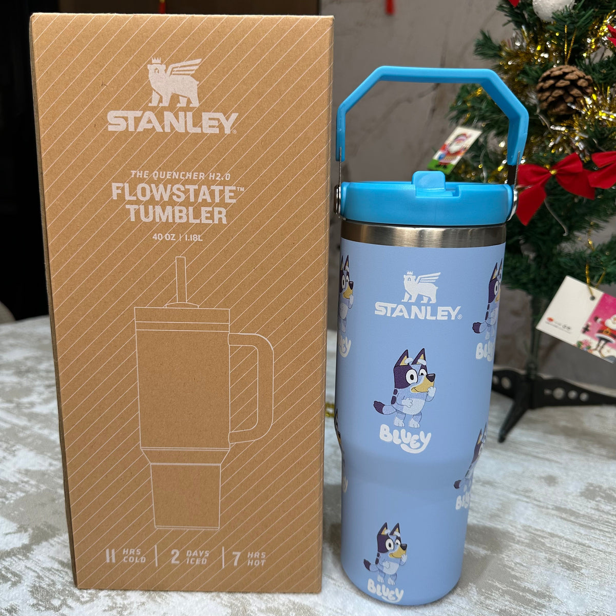 🔥  Bluey Blue Insulated Cup 30 OZ ✈️Free Shipping