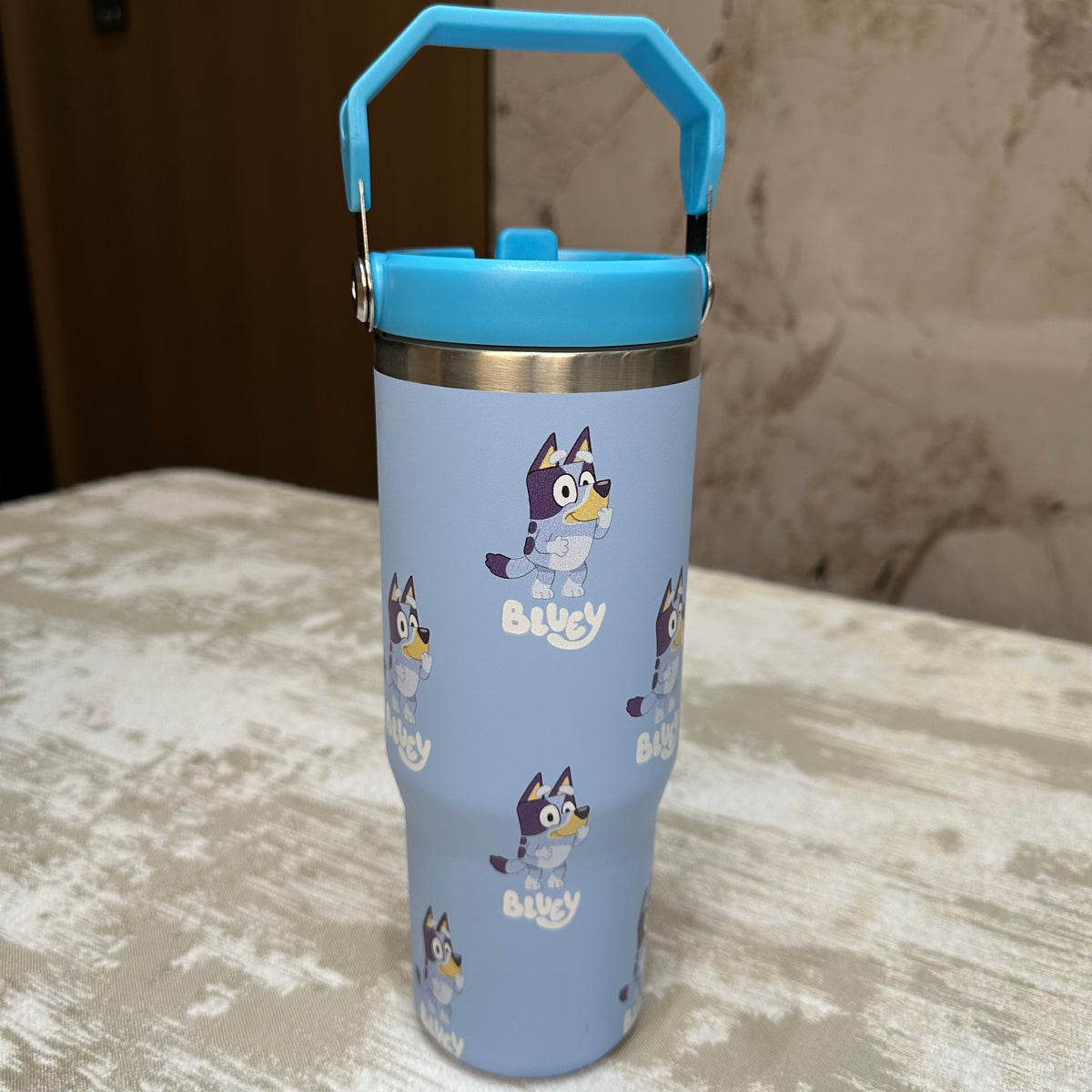 🔥  Bluey Blue Insulated Cup 30 OZ ✈️Free Shipping