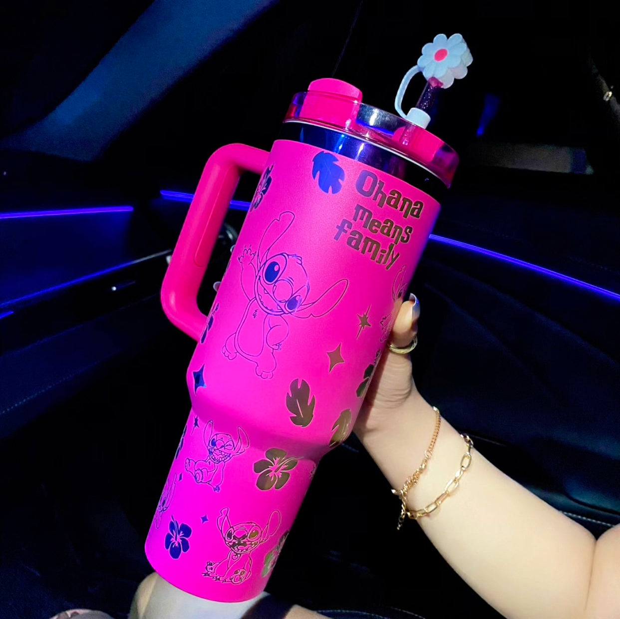 🔥Stitch Cup 40OZ 1200ML 🥰 Straw Topper as Free Gift🎁