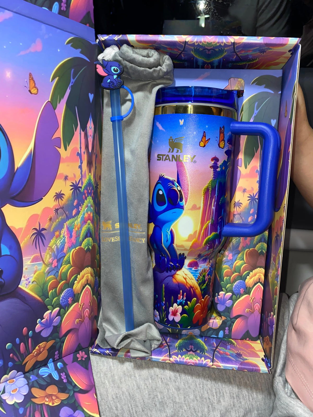🔥Stitch Insulated Cup Gift Box 40OZ Include Straw and Topper