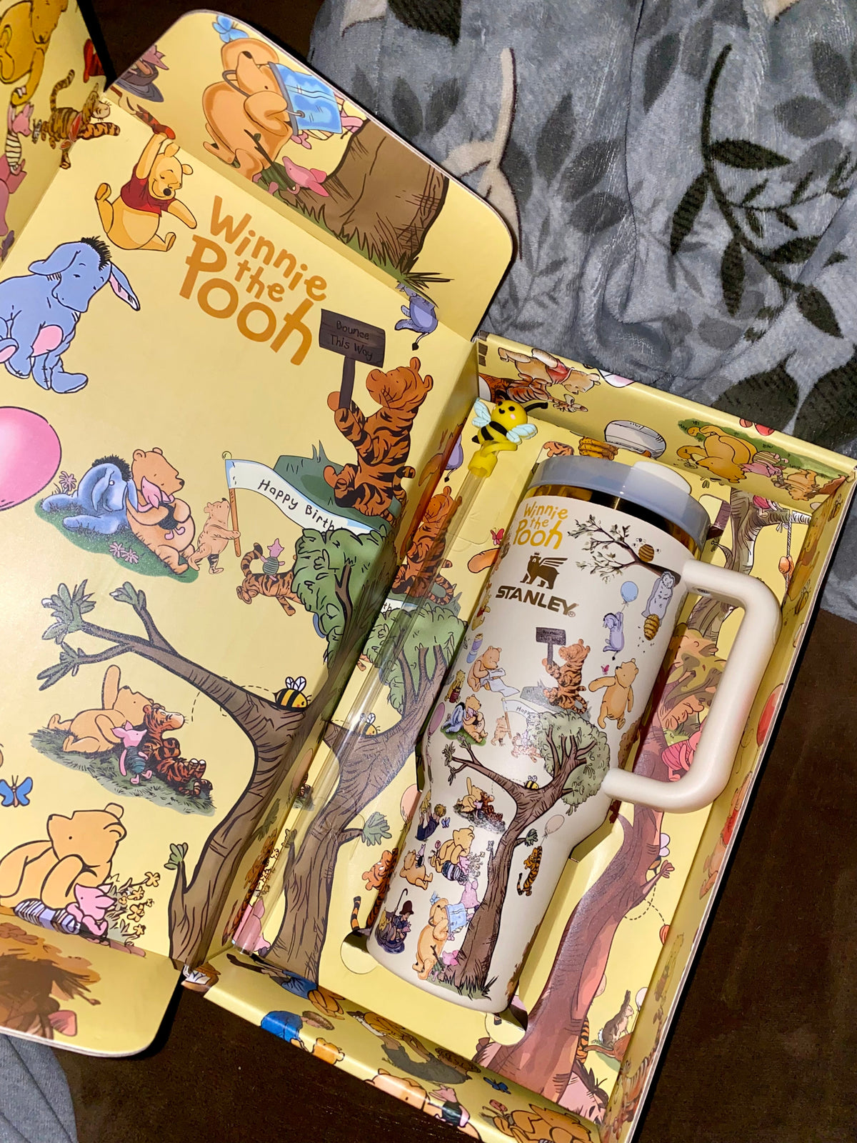🔥Pooh Insulated Cup Gift Box 40OZ Include Straw and Topper🎁