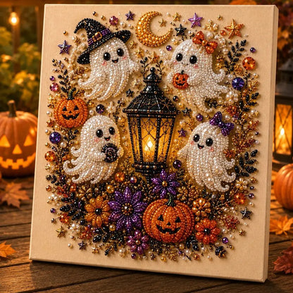 🔥Halloween Ghost Pearl Art DIY Kit – Spooky 3D Fall Décor